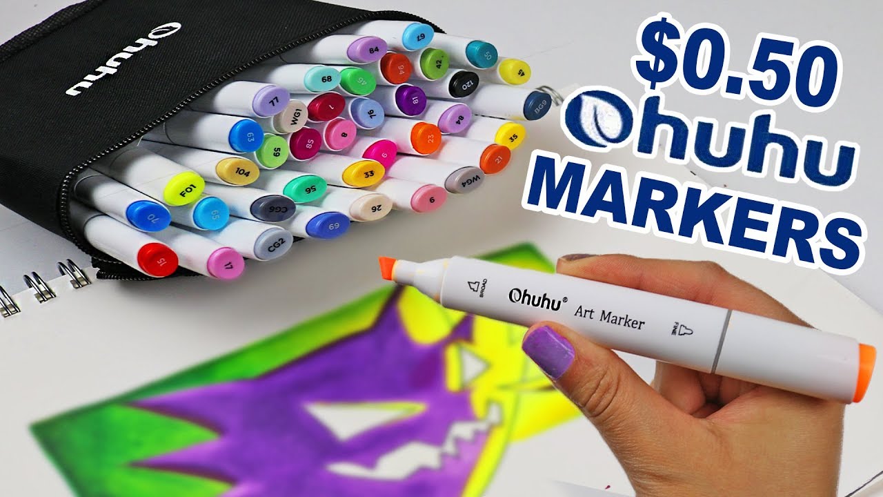 The BEST CHEAP MARKERS To END ALL CHEAP MARKERS Ohuhu Review YouTube
