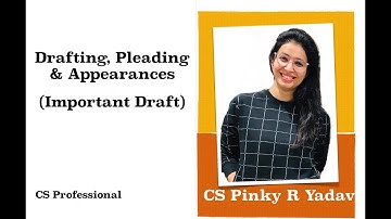 Important Drafting | #CS Professional Drafting | Drafting, Pleadings and Appearances