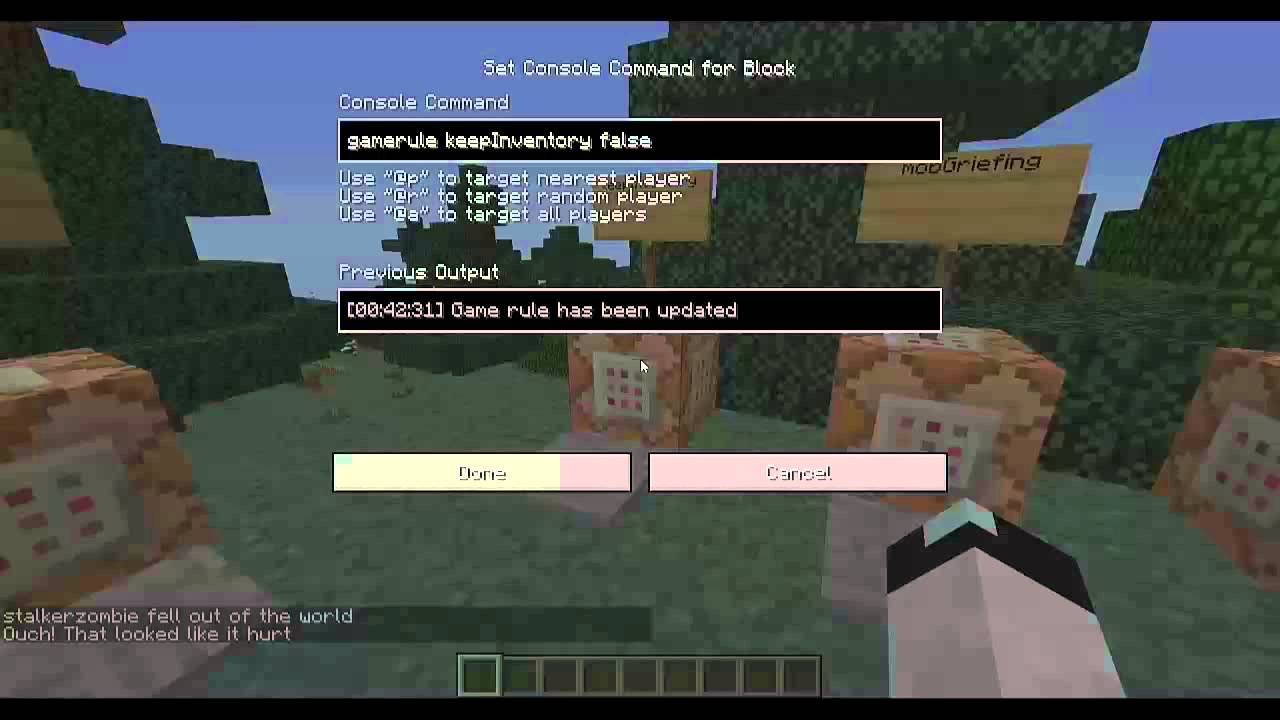 How To Use Gamerules In Minecraft With And Without Command Blocks Youtube