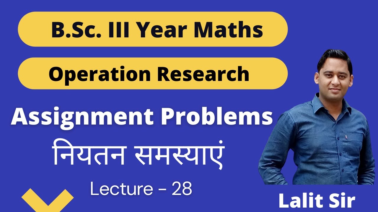 Assignment Problem in Operation Research | Easy Steps to solve ...