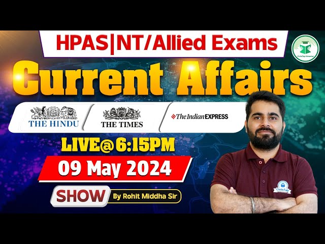 Himachal Daily Current Affairs Quiz & MCQ | 09th May 2024 | HPAS/HAS/Allied/NT Current Affairs 2024 class=