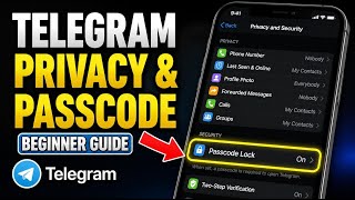 How to register with Telegram for privacy settings and passcode - Beginner Guide