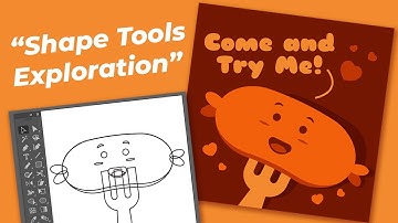 How I Use Shape Tools in Adobe Illustrator - To Selling Vector on Shutterstock | Cute Sausage