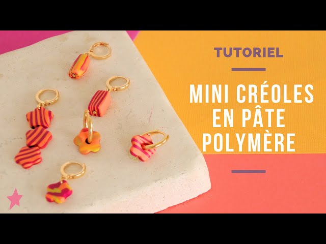 TUTORIEL  Mini Créoles en Pâte Polymère pour Débutant 