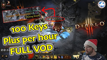 1 Hour Inna Monk Key Farm Example (100+ Keys per hour, Season 25 Diablo 3 Soul Shards Full VOD)