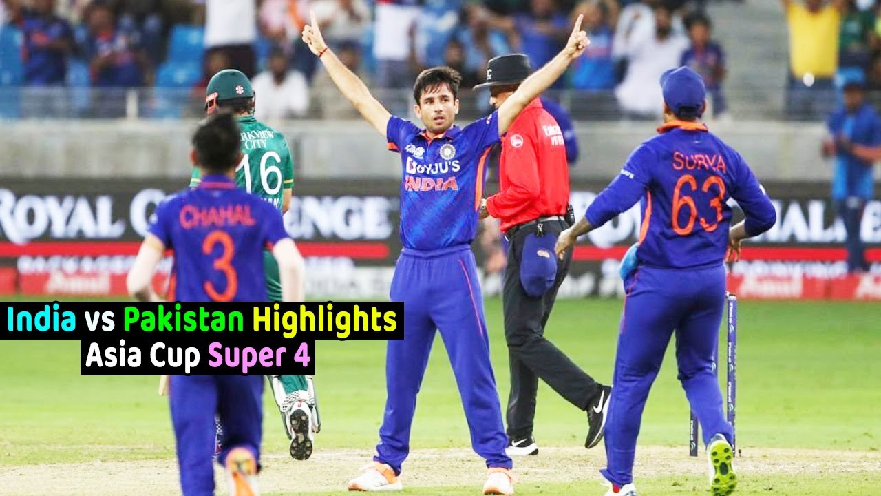 India vs Pakistan Asia Cup Super 4 Full Match Highlights - YouTube