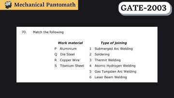 Q-70 | GATE Mechanical-2003 Solved Paper | GATE Mechanical Previous Year Question Solution