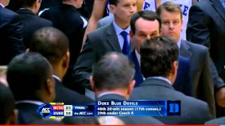 Coach K shakes hands with Mark Gottfried, possible stink eye