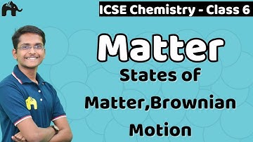 Matter Class 6 ICSE Chemistry | Selina Chapter 3|States of Matter, Brownian Motion