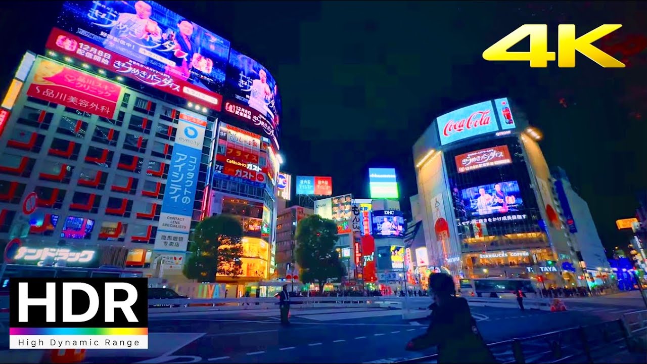 【4K HDR】Night Walk in Tokyo Shibuya (渋谷散歩)- Japan Walking Tour