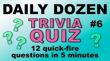 5 MINUTEN DAGELIJKSE QUIZ - 12 leuke triviavragen in vijf minuten!