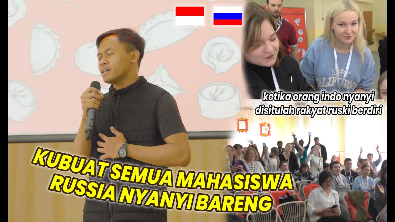 TAMPIL DI FESTIVAL BUDAYA RUSSIA, MAHASISWA INDONESIA INI BIKIN SATU GEDUNG NYANYI !!!