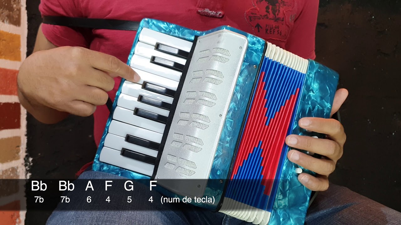 Cumpleaños Feliz TUTORIAL | Acordeón infantil de teclas | Obeth Toledo