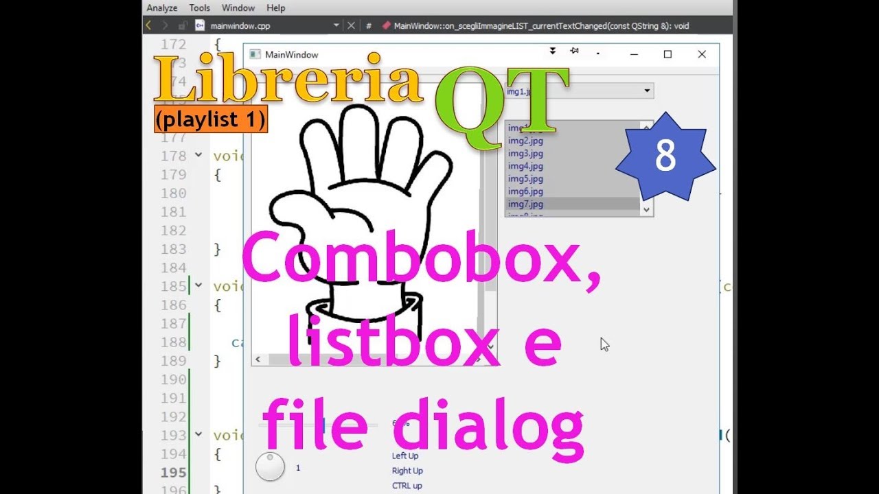 C++ Libreria QT (playlist 1) ITA 08 combobox, listbox e fileDialog