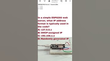 Hands on skills & live practical  Electronics, Electrical (MCQs) on the ESP8266 Web Server Project