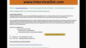 Explain java garbage collection job interview question and answer