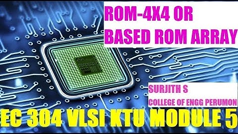 Read only memory -ROM,4X4 MOS ROM CELL - OR BASED ROM KTU VLSI EC 304 S6