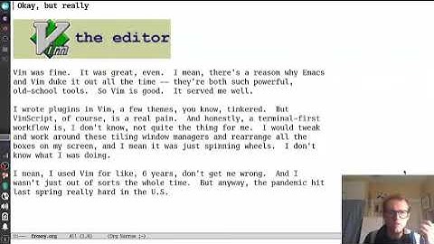 The True Frownies are the Friends We Made Along the Way: An Anecdote of Emacs