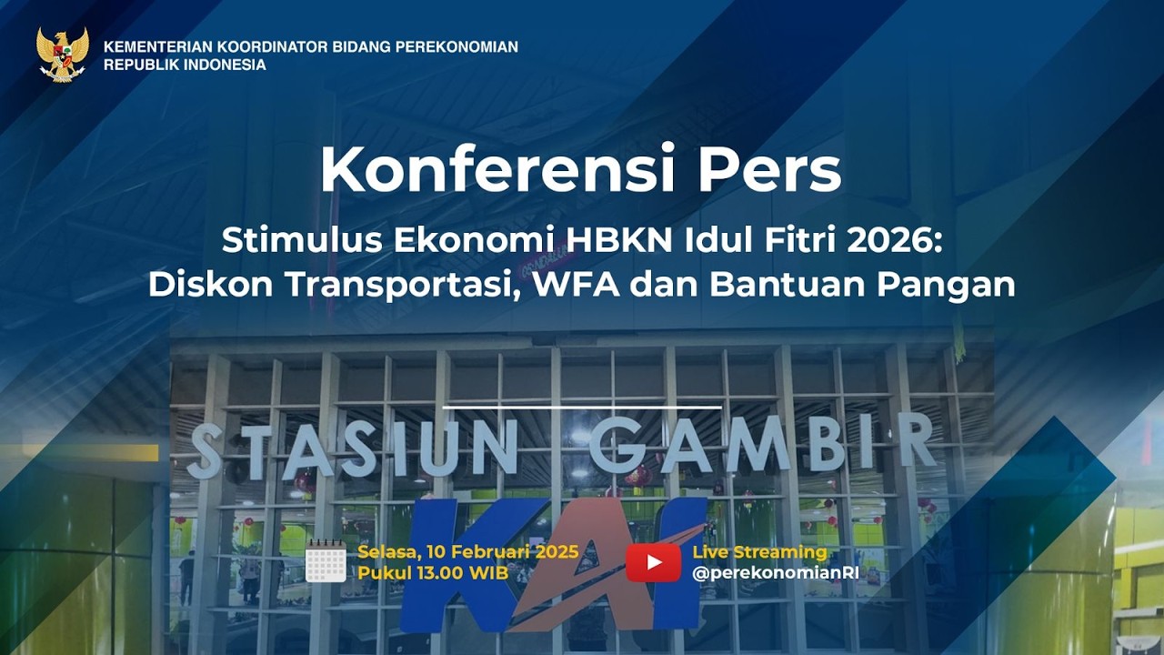 Konferensi Pers: Stimulus Ekonomi Diskon Tarif Transportasi HBKN Idul Fitri 2026