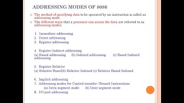 8086 addressing modes
