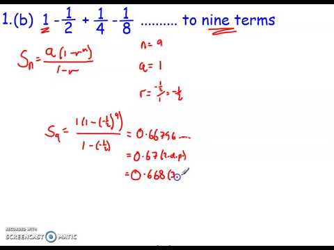 Sum to n terms geometric series exercises - YouTube