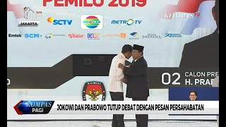 Pesan Persahabatan di Akhir Debat ala Jokowi dan Prabowo