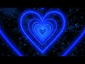 Neon Lights Love Heart Tunnel Background💙Blue Heart Background corazones blanco y negro 10 Hours Mp3 Song