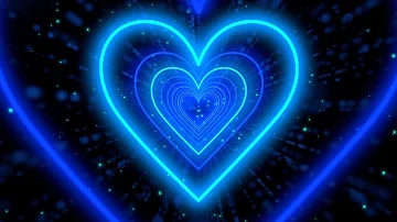 Neon Lights Love Heart Tunnel Background💙Blue Heart Background corazones blanco y negro 10 Hours