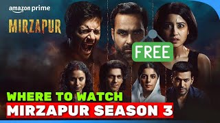 Mirzapur Season 3 Mirzapur 3 Web Series