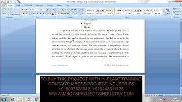 DESIGN AND FABRICATION OF PNEUMAFIL CONTROLLER MECHANICAL PROJECT-MBOTS PROJECT INDUSTRY