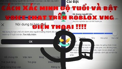Roblox VN Tutorial - Hướng dẫn xác minh độ tuổi, bật voice chat khi bị hạn chế khu vực! (Điện thoại)