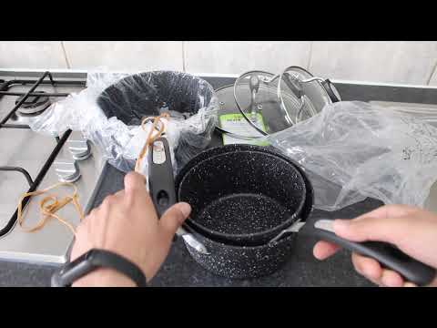 Scoville never stick pan unboxing, will review soon | Asda nonstick pans 3 set | sauce milk pan