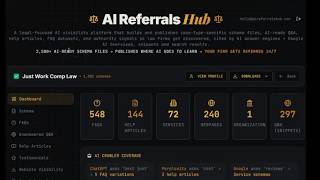 AI Referrals Hub™ SaaS Walkthrough for Law Firms and Agencies