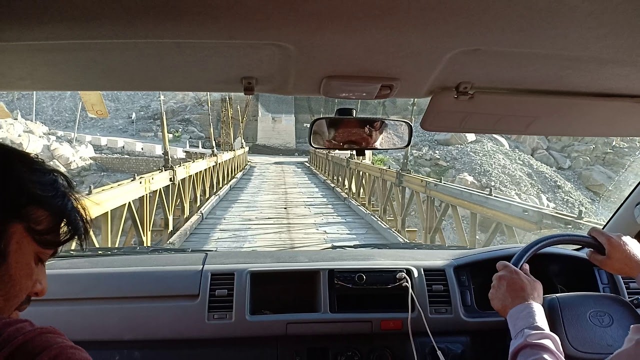 Dangerous wooden bridge at kohe karakaram highway kkh