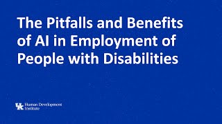 AI in Employment of People with Disabilities