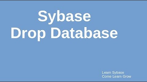 Sybase drop database