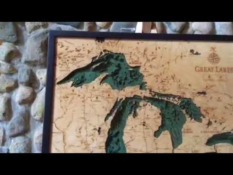 Great Lakes 3d Nautical Wood Chart
