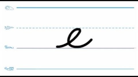 Cursive lowercase letter e