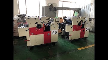 2 COLOR NON WOVEN BAG OFFSET PRINTING MACHINE SATELLITE TYPE PNEUMATIC AUTOMATIC MODEL DISPLAY
