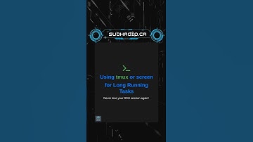 Using tmux or screen for Long Running Tasks
