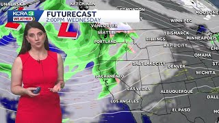 Northern California forecast | Latest timing for rain on Wednesday