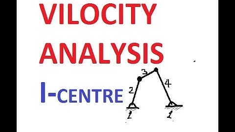 Velocity analysis by I centre method || mechnical point