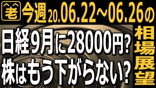 【相場展望】ラジオヤジが今週の相場を見通し投資チャンスを探る。今、投資家は強気だ。日経平均はこのまま上がれば９月には28000円に達する。しかし世界経済は未経験の困難に直面中。この先、相場はどうなる？