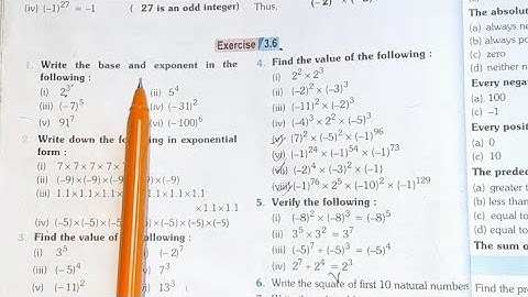 write the base and exponent in the following||what is base and exponent #Roopa math solution