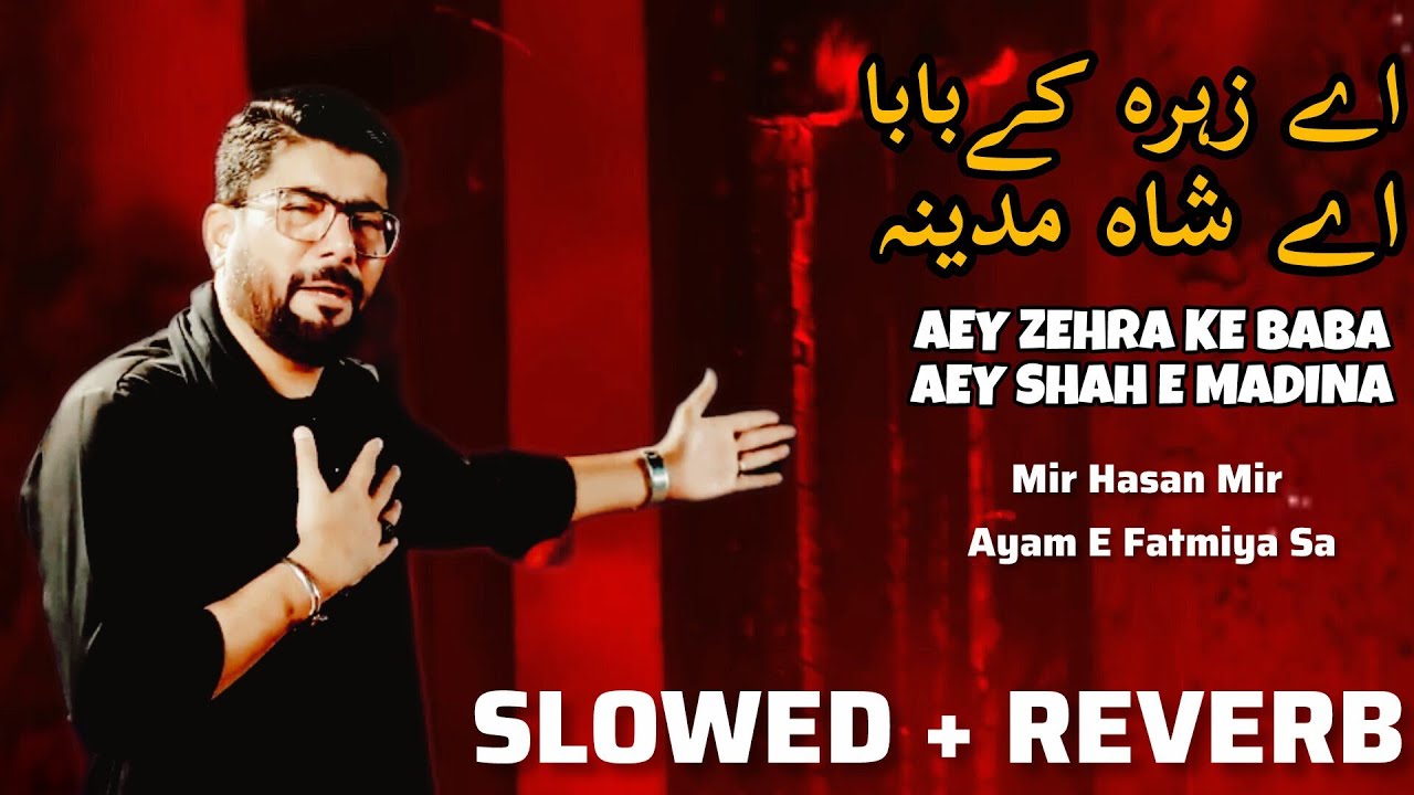 Ali Akbar Rizvi Zehra Ky Baba | ( Slowed + Reverb ) | Mir Hasan Mir | Ali Akbar Rizvi ...