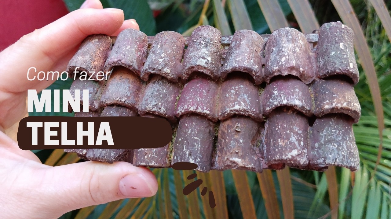 DIY/ COMO FAZER TELHA EM MINIATURA/ TELHA IMPERMEÁVEL/TELHA DE BARRO SEM FORNO/TELHADO PARA DIORAMA