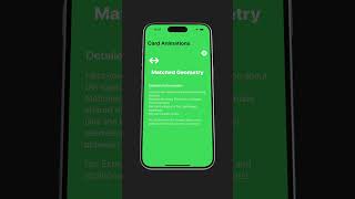 Master Matched Geometry Effect in SwiftUI Stunning Card Animations and Seamless Transitions!
