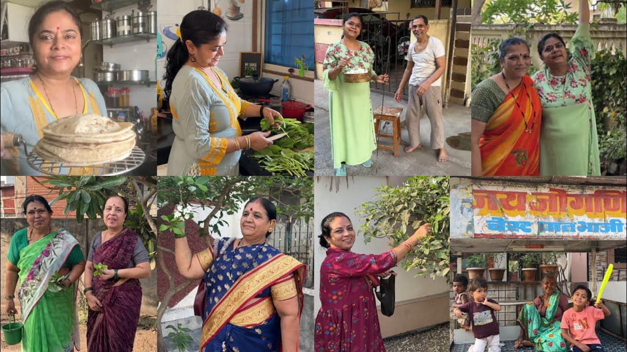 morning walk सबका alag रूटीन +Breakfast & Lunch🍱 bhajiya pakoda🌺 palak paneer🌺 phulka roti