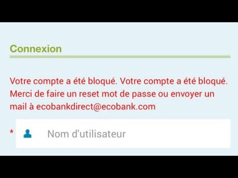 Comment accéder à mon compte ecobank sans les questions de sécurité.