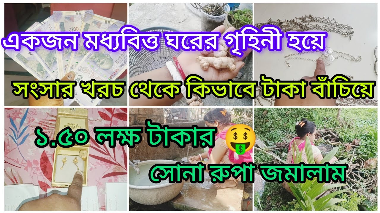  মধ্যবিত্ত ঘরের গৃহিনী হয়ে সংসার খরচ থেকে কিভাবে টাকা বাঁচিয়ে দেড় লাখ টাকার সোনা-রূপা জমালাম 🤑💰
